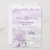 Save The Date Dream Shore Beach Orchid WeddingEnregistrer la dat (Devant)