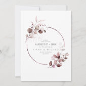 Save The Date Dreamy Foliage Mariage Bourgogne ID817 (Dos)