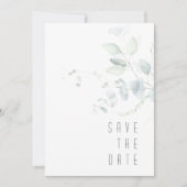 Save The Date Dreamy Greenery Mariage Green/Blue ID817 (Devant)