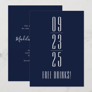 Save The Date Drôle Boissons Gratuites Mariage Enregistrer La Da