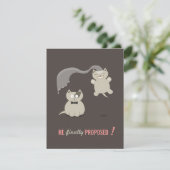 Save The Date Drôle Cartoon Cats - Enregistrer l'invitation Date (Debout devant)