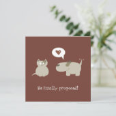 Save The Date Drôle Chat et Chien Enregistrer l'invitation Date (Debout devant)