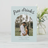 Save The Date Drôle Destination Mariage Photo Enregistrer la dat (Debout devant)