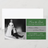 Save The Date Drôle Enregistrer la date Annonces {Green} (Devant / Derrière)