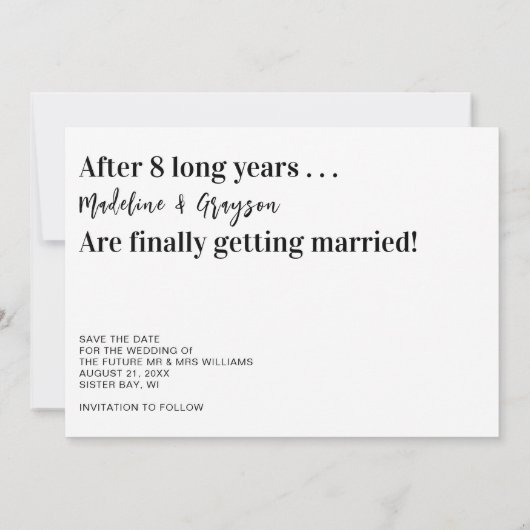 Save The Date Drôle Finalement Se Marier Mariage (Dos)