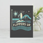 Save The Date Drôle Penguin Résiste À La Manifestation Contre Le (Debout devant)