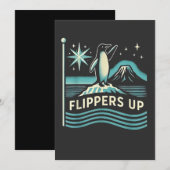 Save The Date Drôle Penguin Résiste À La Manifestation Contre Le (Devant / Derrière)