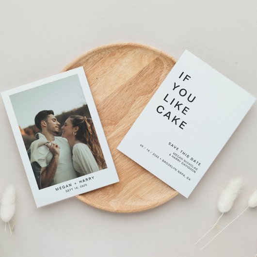 Save The Date Drôle Photo Si Vous Aimez Gâteau Enregistrer Cette