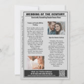 Save The Date Drôle Tabloïd Journal Mariage Enregistrer la date (Dos)