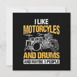 Save The Date Drummer Drumming J'Aime Les Motos Et Les Drums