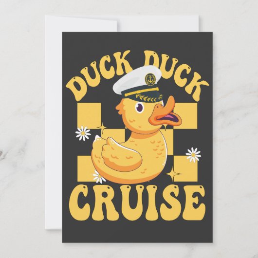 Save The Date Duck Duck Cruise Funny Famille Croisière correspon (Devant)