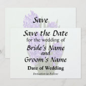 Save The Date Duo de Jacinthe Pourpre (Devant / Derrière)
