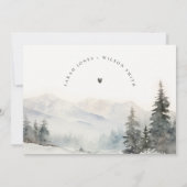 Save The Date Dusky Winter Snow Mountain Mariage paysage (Dos)