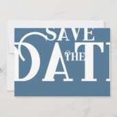 Save The Date Dusty Blue Automne Pampas Mariage Design (Dos)