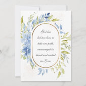 Save The Date Dusty Blue Boho Rose Verdure Or Frame (Dos)