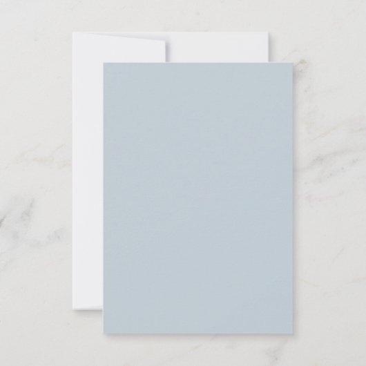 Save The Date Dusty Blue Fleur sauvage Whimsical moderne Mariage (Dos)