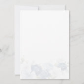 Save The Date Dusty Blue Floral Bloom Eucalyptus Succulent (Dos)