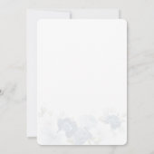 Save The Date Dusty Blue Floral Élégant Mariage de fleurs (Dos)