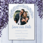 Save The Date Dusty Blue Garland Photo Enregistrer la date