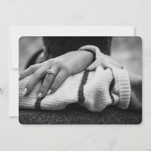 Save The Date Dusty Blue Mariage 4 Photo Enregistrer la date (Dos)