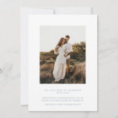 Save The Date Dusty Blue Modern Elegant Wedding Photo (Dos)