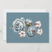 Save The Date Dusty Blue Peony and Cotton Wedding (Dos)