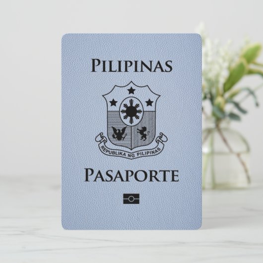 Save The Date Dusty Blue Philippines Passeport Enregistrer La Da (Debout devant)