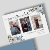 Save The Date Dusty Blue Photo Wedding Enregistrer la date Elega