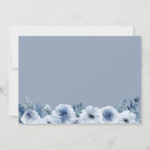 Save The Date Dusty Blue Romantic Boho Floral Mariage (Dos)