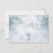 Save The Date Dusty Blue Snowflake Sky Mariage moderne (Dos)