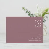 Save The Date Dusty Boho Purple & Rose Horizontal Enregistrer La (Debout devant)
