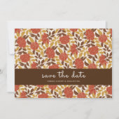 Save The Date Dusty Brunt Orange Peony Flowers Mariage de automn (Dos)
