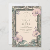 Save The Date Dusty Lavender Frame mariage (Devant)