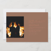 Save The Date Dusty Orange Terracotta Elégante Photo Frontière (Dos)