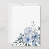 Save The Date Dusty Pastel Blue Flowers Bride Enregistrer La Dat (Dos)
