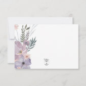 Save The Date Dusty Purple & Blue Boho Floral Mariage (Dos)