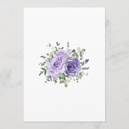 Save The Date Dusty Purple Eucalyptus Mariage botanique (Dos)