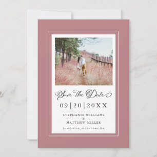 Save The Date Dusty Rose Frontières Photo Enregistrer La Date Ma
