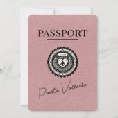 Save The Date Dusty Rose Puerta Vallarta Passeport Enregistrer L (Devant)