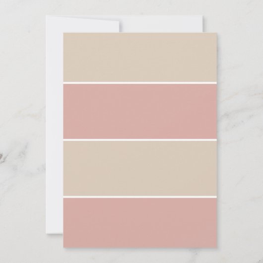 Save The Date Dusty rose taupe couleur bloc mariage Enregistrer  (Dos)