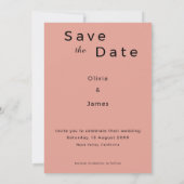 Save The Date Dusty Rose Whispered Petal Modern Script photo (Dos)