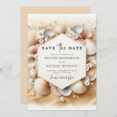 Save The Date Earthy Whimsical Beach Wedding (Devant / Derrière)