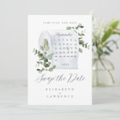 Save The Date Échanger le calendrier des rouleaux de papier de t (Debout devant)