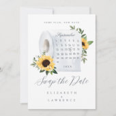 Save The Date Échanger le calendrier des rouleaux de papier tour (Devant)