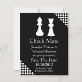 Save The Date Échecs Mariage Mariage Enregistrer La Date Faire-p (Devant)