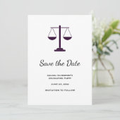 Save The Date Échelles de justice Services juridiques Symbole de (Debout devant)