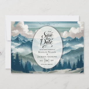 Save The Date Échos à travers le Mariage des pins bruyants