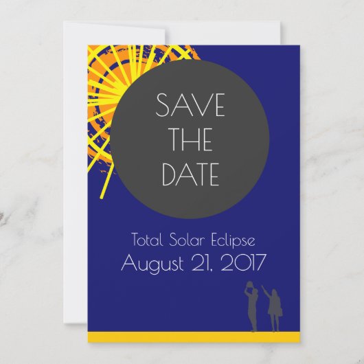 Save The Date Éclipse Solaire Totale Enregistrer La Date (Devant)