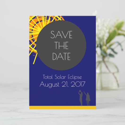 Save The Date Éclipse Solaire Totale Enregistrer La Date (Debout devant)