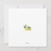 Save The Date Économie de date minimale Citron Vert (Dos)